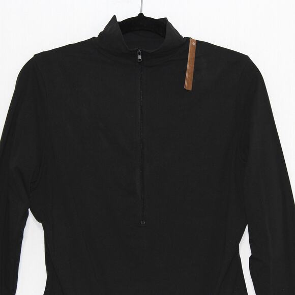 SKIMS Contour Nylon Zip Front Long Sleeve Bodysuit Onyx Size 2X NWT - Picture 3 of 5